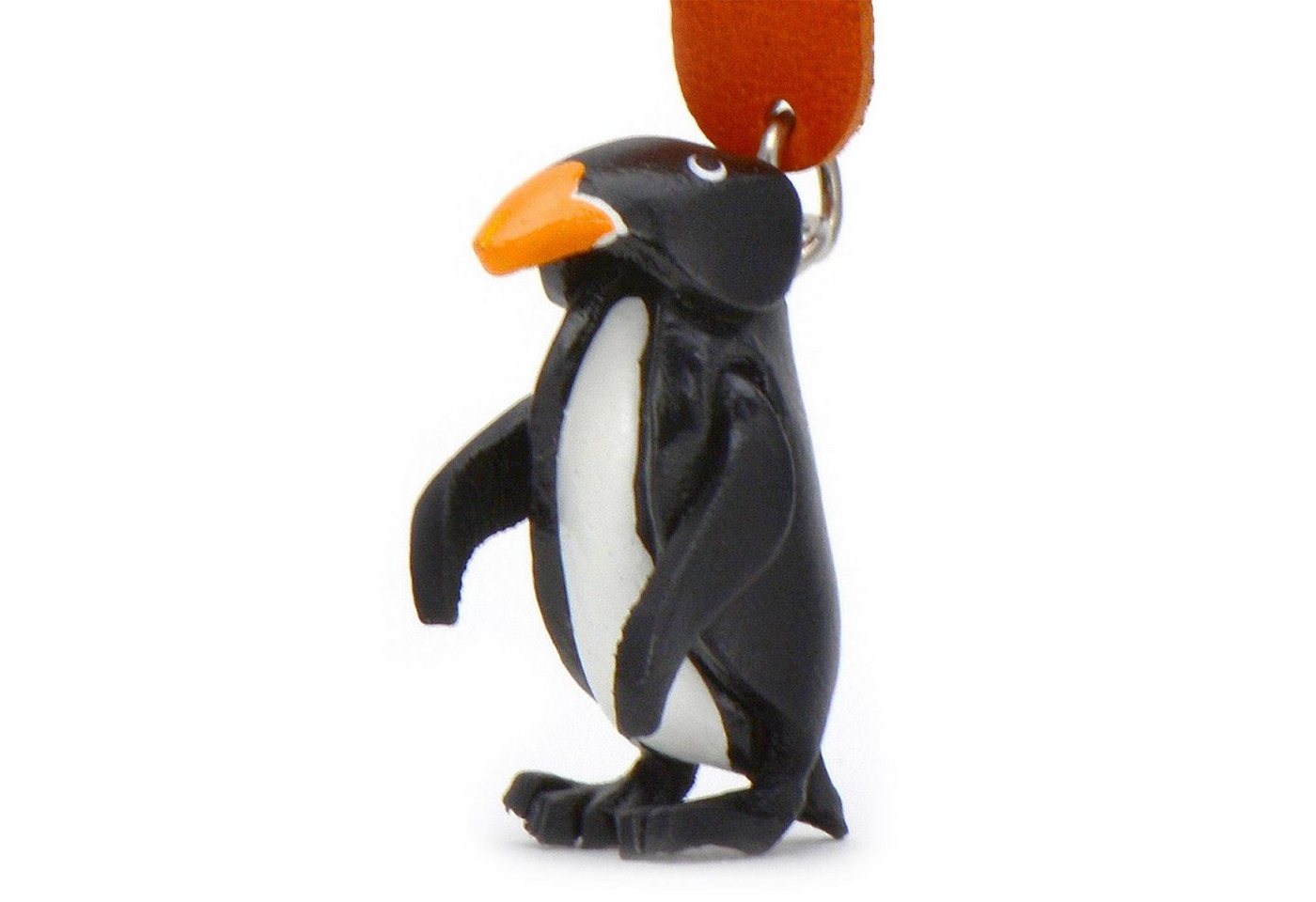 Monkimau Schlüsselanhänger Pinguin Schlüsselanhänger Leder Tier Figur (Packung) von Monkimau