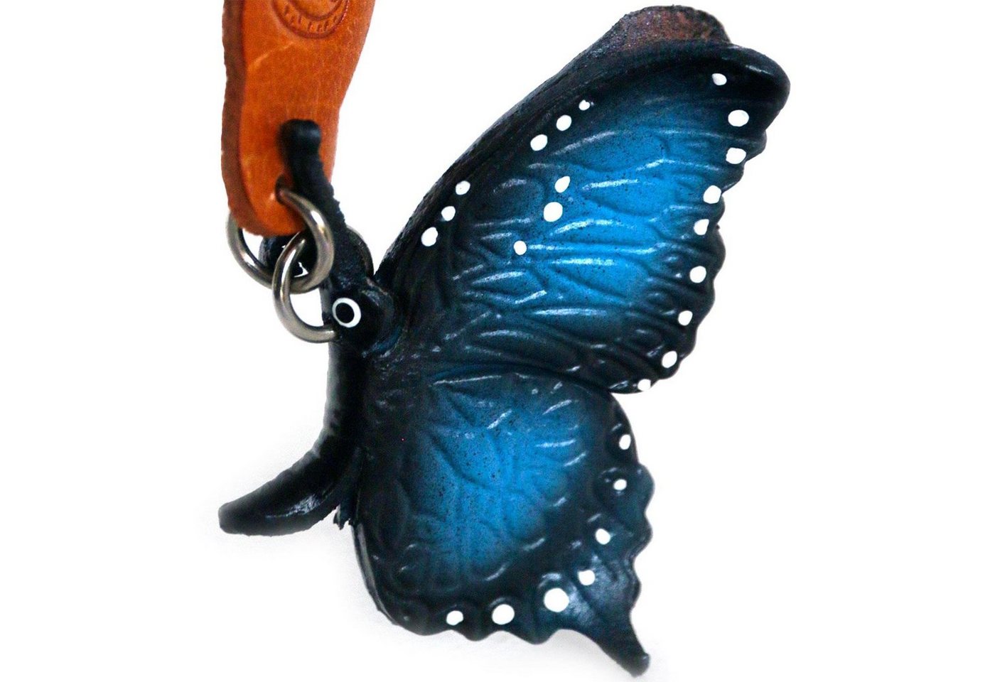 Monkimau Schlüsselanhänger Schmetterling Schlüsselanhänger Leder Tier Figur (Packung) von Monkimau