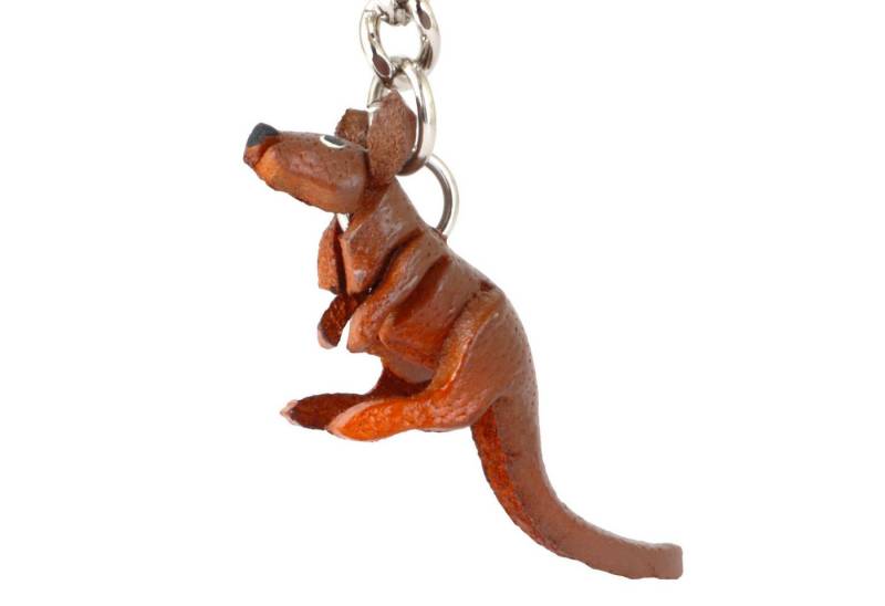 Monkimau Schlüsselanhänger Set Känguru Schlüsselanhänger aus Leder von Monkimau