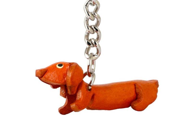 Monkimau Schlüsselanhänger Set Kleinen Dackel Schlüsselanhänger aus Leder von Monkimau