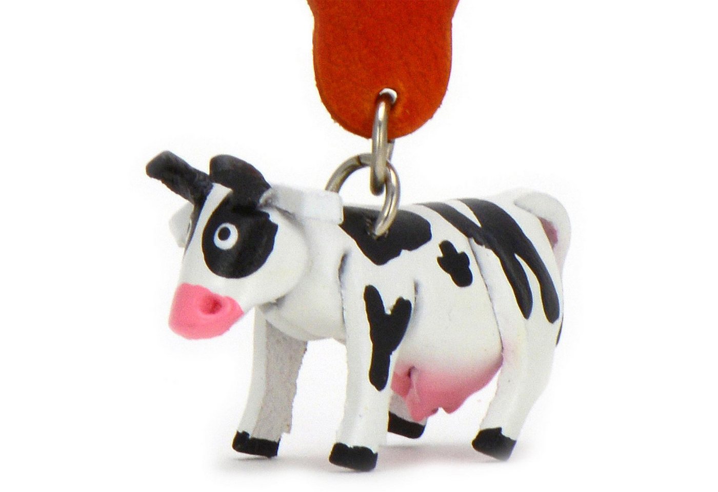 Monkimau Schlüsselanhänger Set Kuh Schlüsselanhänger aus Leder von Monkimau