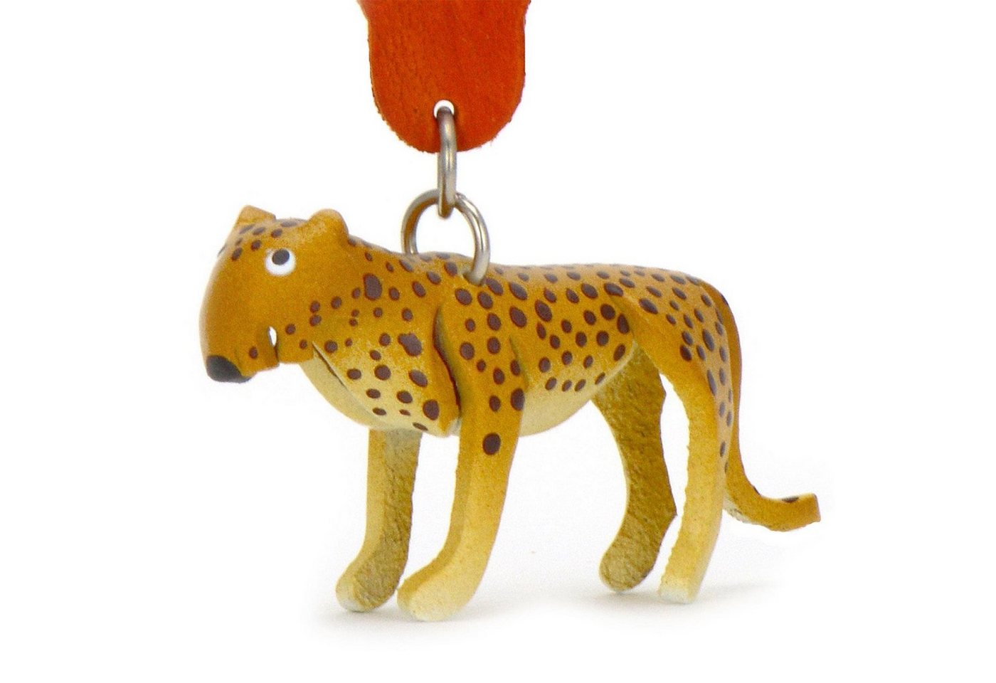 Monkimau Schlüsselanhänger Tiger Schlüsselanhänger Leder Tier Figur (Packung) von Monkimau