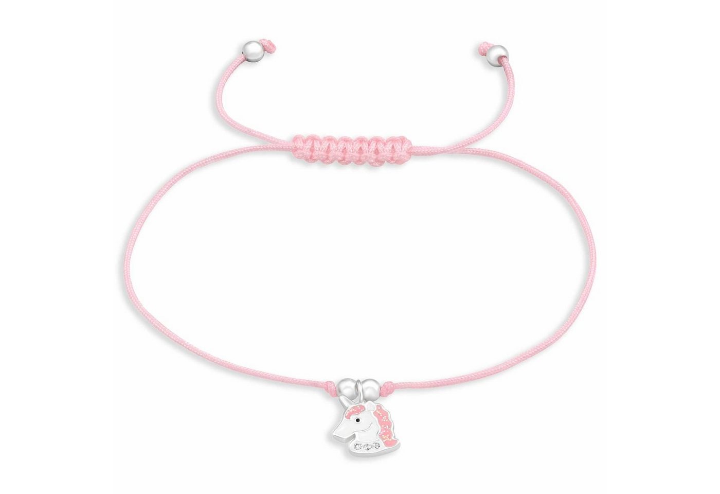 Monkimau Silberarmband Armband mit glitzer Einhorn Anhänger aus 925 Silber (Packung) von Monkimau