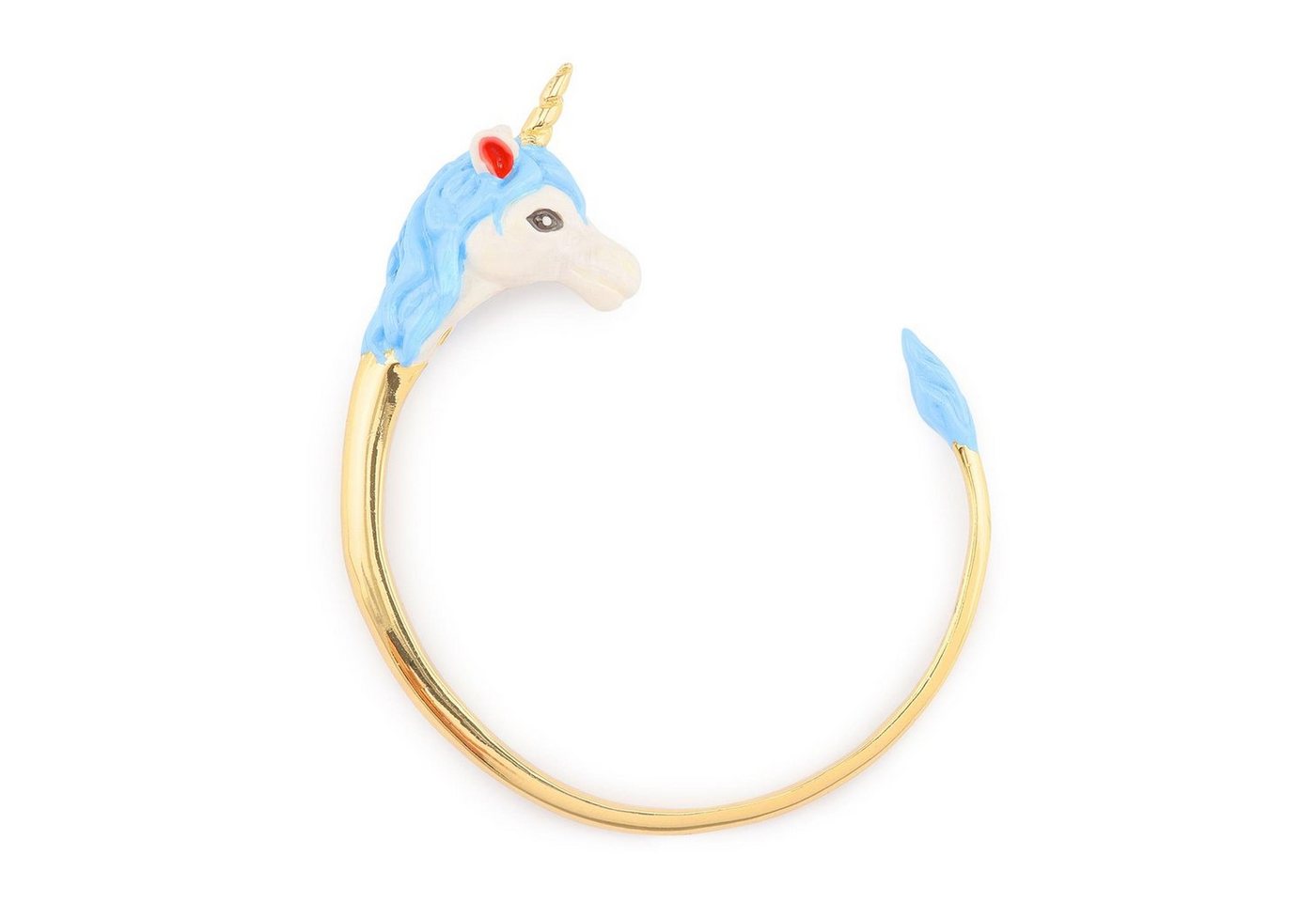 Monkimau Silberarmband Einhorn Armreifen vergoldet, Hypoallergen von Monkimau