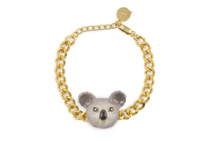 Monkimau Silberarmband Koala Armband vergoldet, Hypoallergen von Monkimau