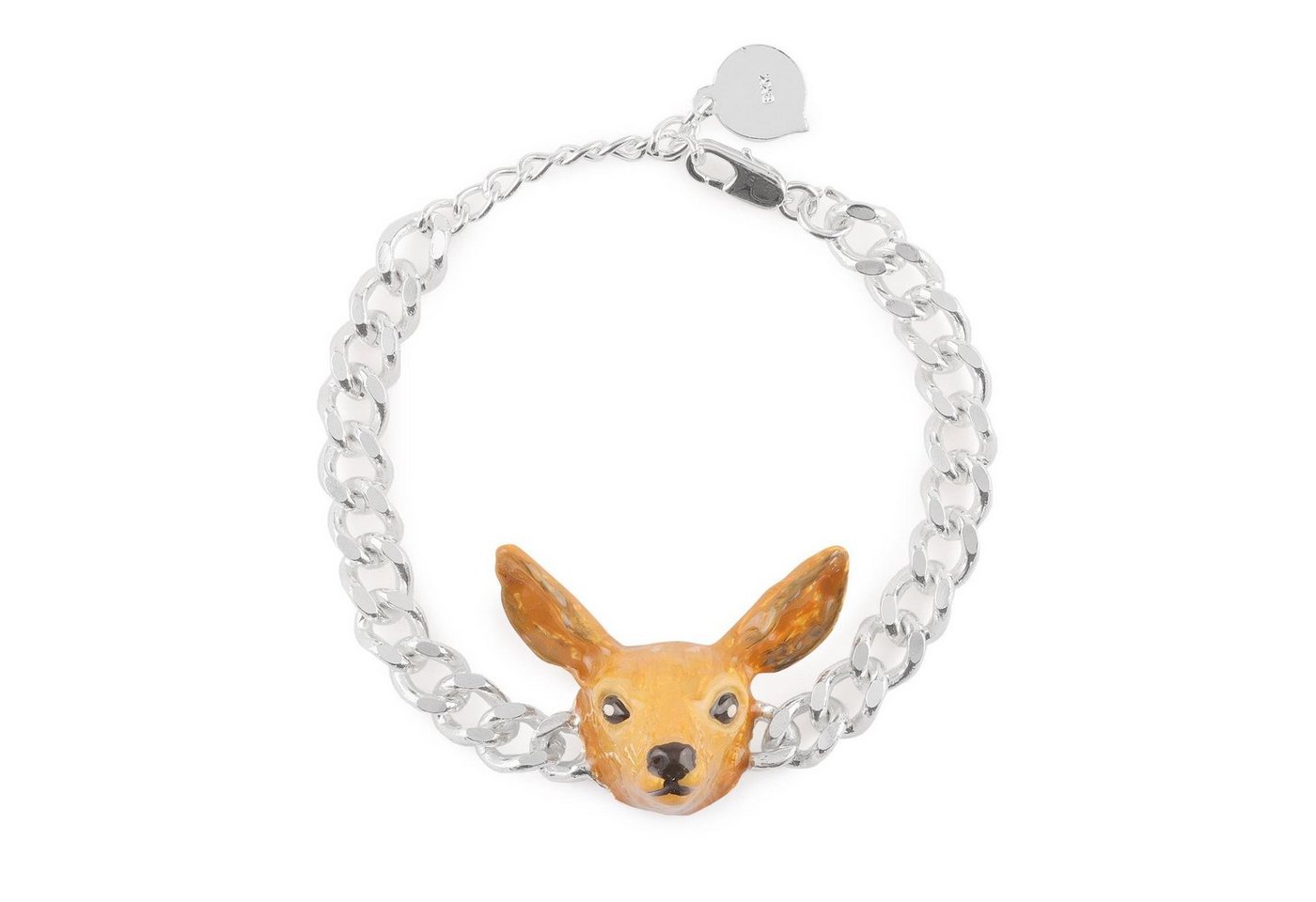 Monkimau Silberarmband Reh Armband Silber plattiert, Hypoallergen von Monkimau
