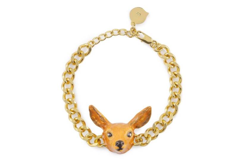 Monkimau Silberarmband Reh Armband vergoldet, Hypoallergen von Monkimau
