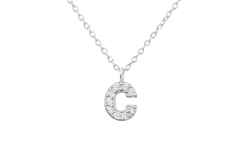 Monkimau Ohrring-Set Buchstabe C Kinder Halskette 925 Silber Geschenk, Hypoallergen von Monkimau