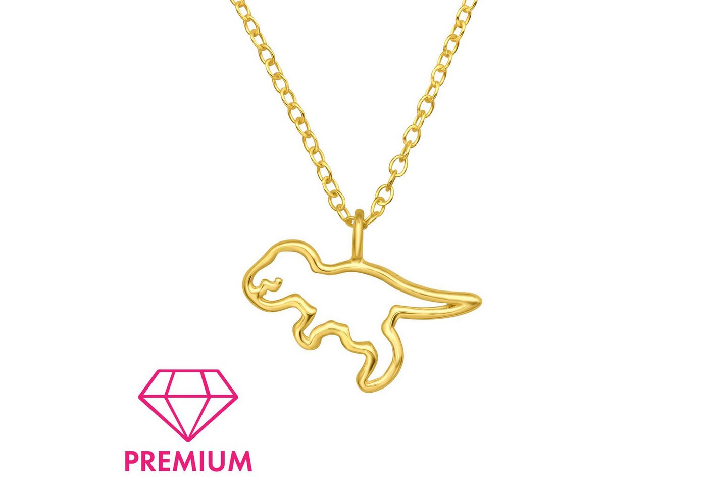 Monkimau Ohrring-Set Dinosaurier Kinder Premium Halskette 925 Silber Geschenk, Hypoallergen von Monkimau