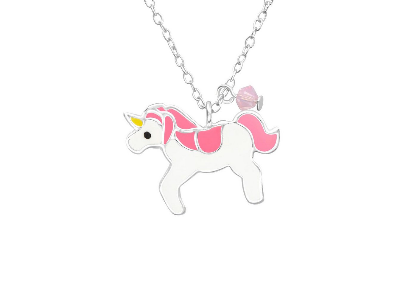 Monkimau Silberkette Einhorn Kinder Halskette 925 Silber Geschenk, Hypoallergen von Monkimau