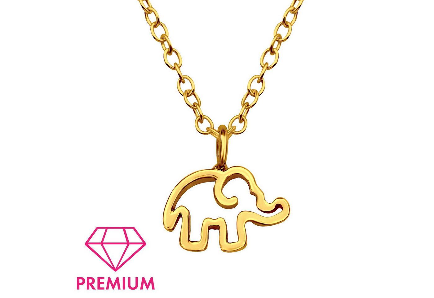 Monkimau Ohrring-Set Elefant Kinder Premium Halskette 925 Silber Geschenk, Hypoallergen von Monkimau