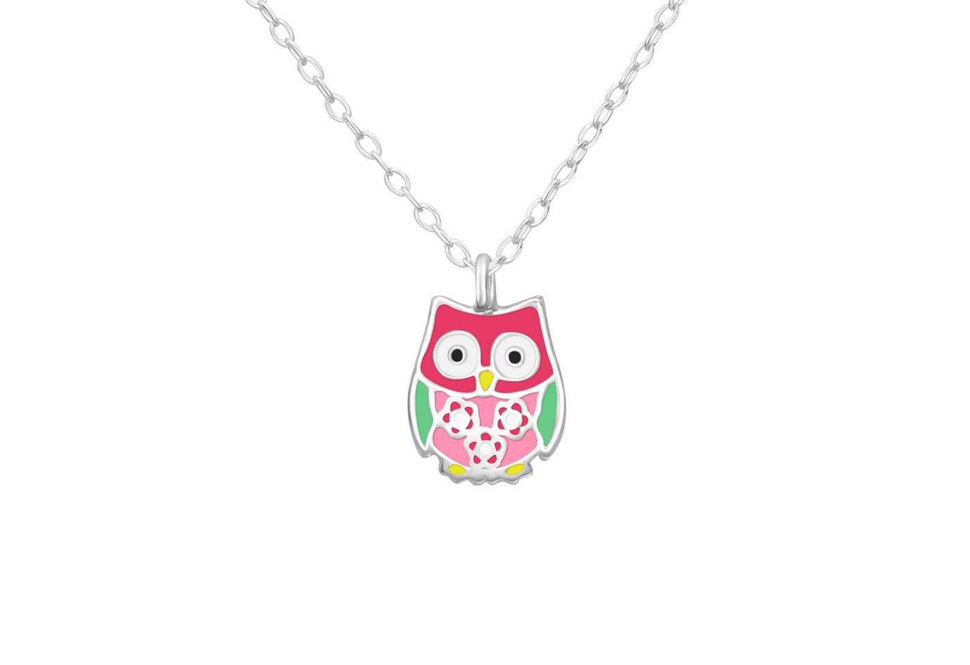Monkimau Silberkette Eulen Kinder Halskette 925 Silber Geschenk, Hypoallergen von Monkimau