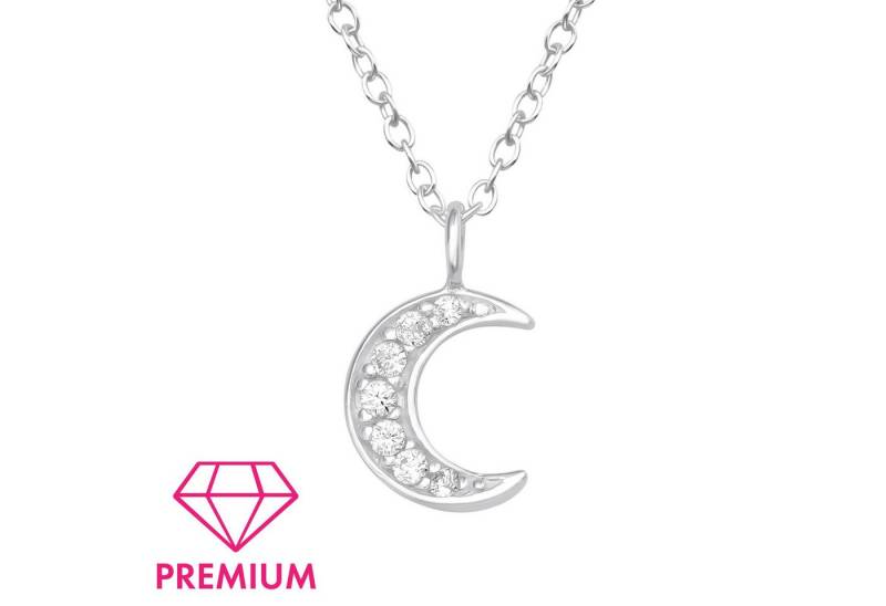 Monkimau Silberkette Halbmond Kinder Premium Halskette 925 Silber Geschenk, Hypoallergen von Monkimau