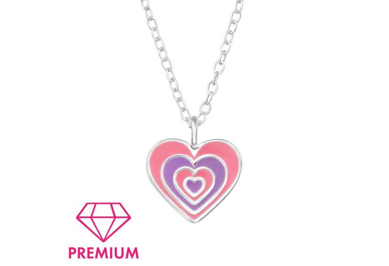 Monkimau Silberkette Herz Kinder Premium Halskette 925 Silber Geschenk, Hypoallergen von Monkimau