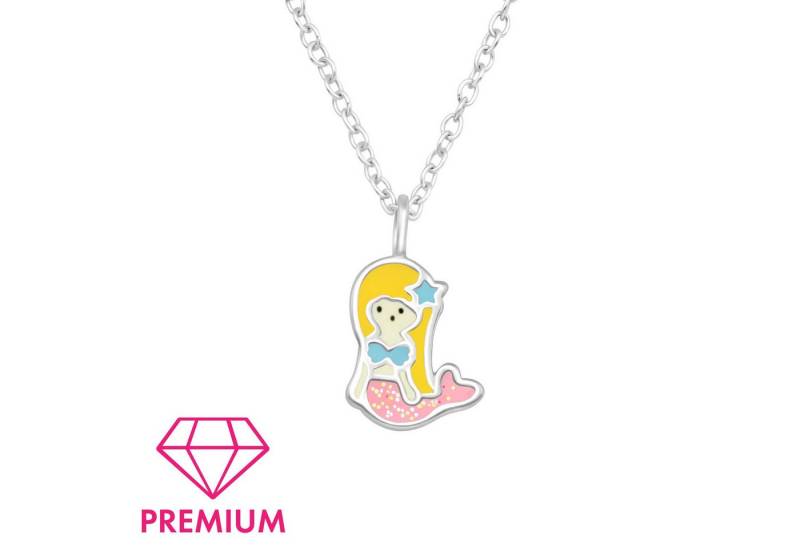 Monkimau Ohrring-Set Meerjungfrau Kinder Premium Halskette 925 Silber Geschenk, Hypoallergen von Monkimau