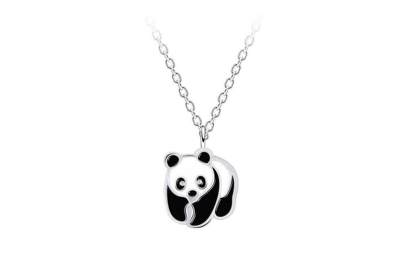 Monkimau Silberkette Panda Kinder Halskette 925 Silber, Hypoallergen von Monkimau