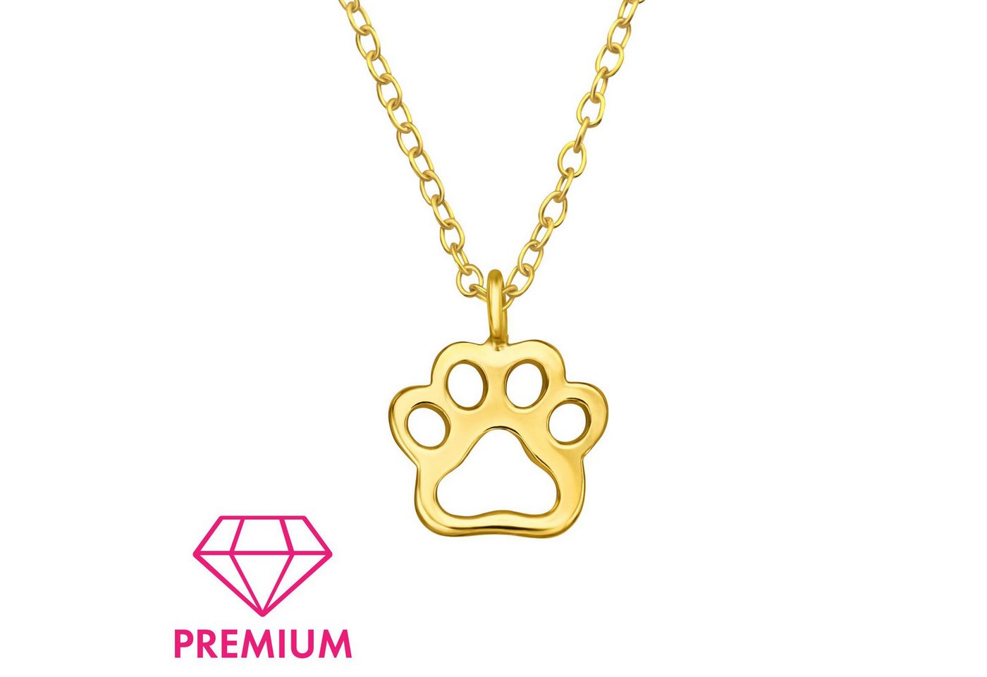 Monkimau Ohrring-Set Pfote Kinder Premium Halskette 925 Silber Geschenk, Hypoallergen von Monkimau