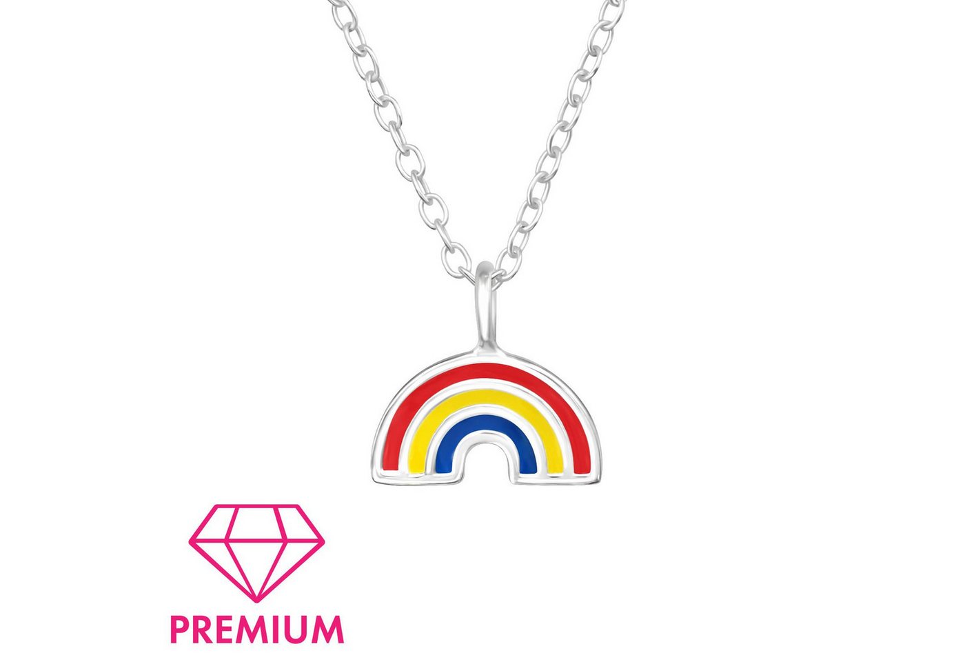 Monkimau Silberkette Schleife Kinder Premium Halskette 925 Silber Geschenk, Hypoallergen von Monkimau