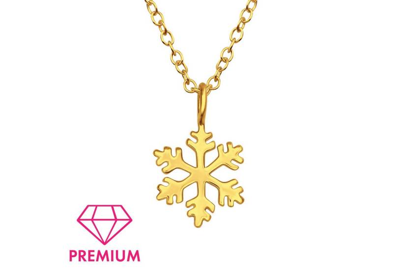 Monkimau Silberkette Schneeflocken Kinder Premium Halskette 925 Silber, Hypoallergen von Monkimau