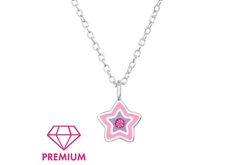 Monkimau Silberkette Stern Kinder Premium Halskette 925 Silber Geschenk, Hypoallergen von Monkimau