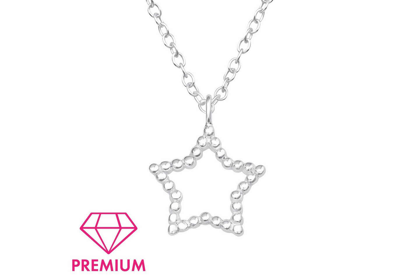 Monkimau Silberkette Sterne Kinder Premium Halskette 925 Silber Geschenk, Hypoallergen von Monkimau