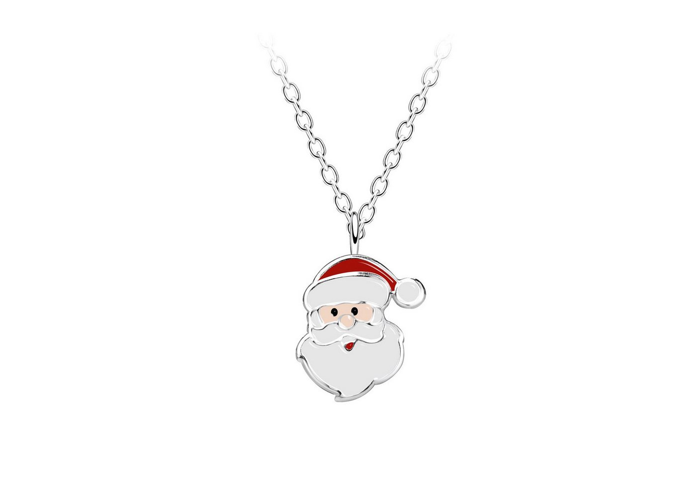 Monkimau Silberkette Weihnachtsmann Kinder Halskette 925 Silber, Hypoallergen von Monkimau