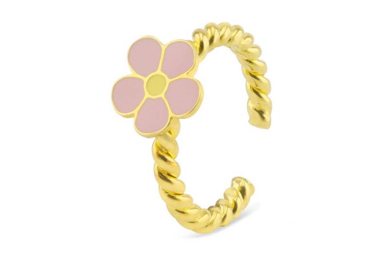 Monkimau Silberring Blumen Ring vergoldet von Monkimau
