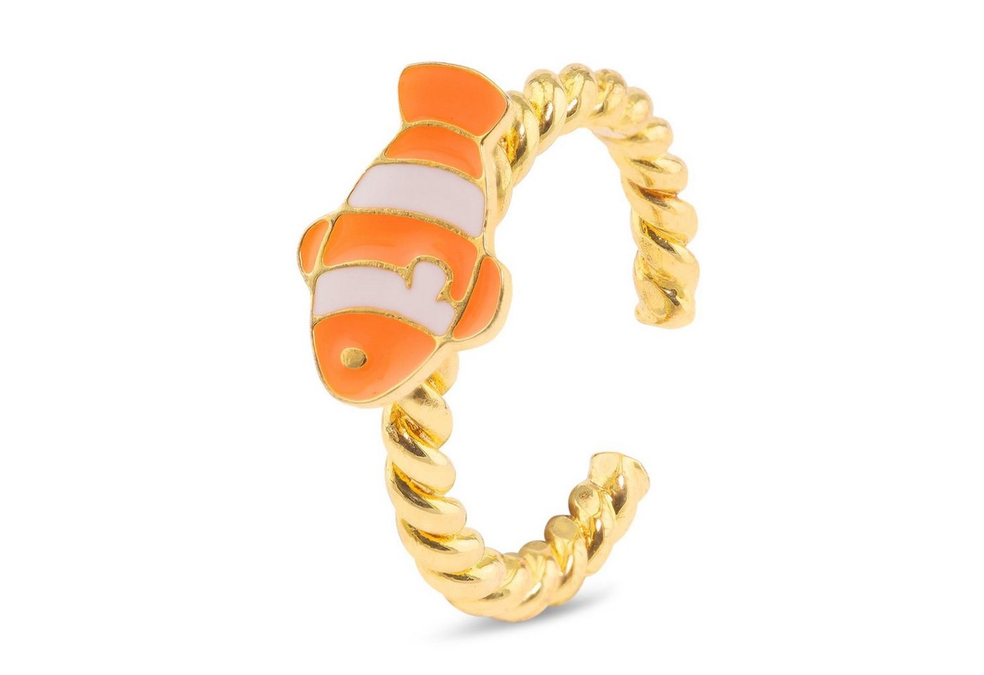 Monkimau Silberring Clownfisch Ring vergoldet von Monkimau
