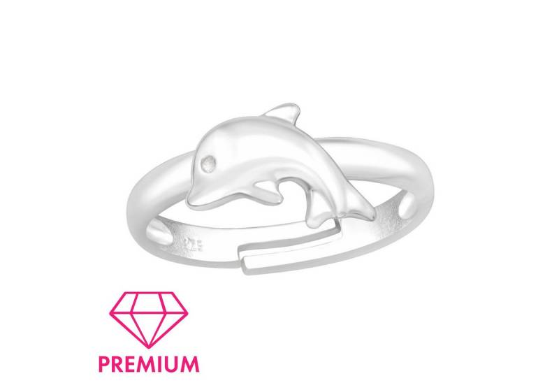 Monkimau Silberring Delfin Kinder Premium Ring 925 Silber Geschenk - Größe 4 von Monkimau