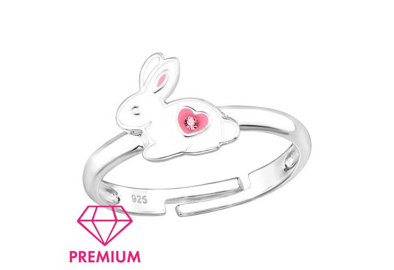 Monkimau Silberring Hasen Kinder Premium Ring 925 Silber Geschenk - Größe 4 von Monkimau