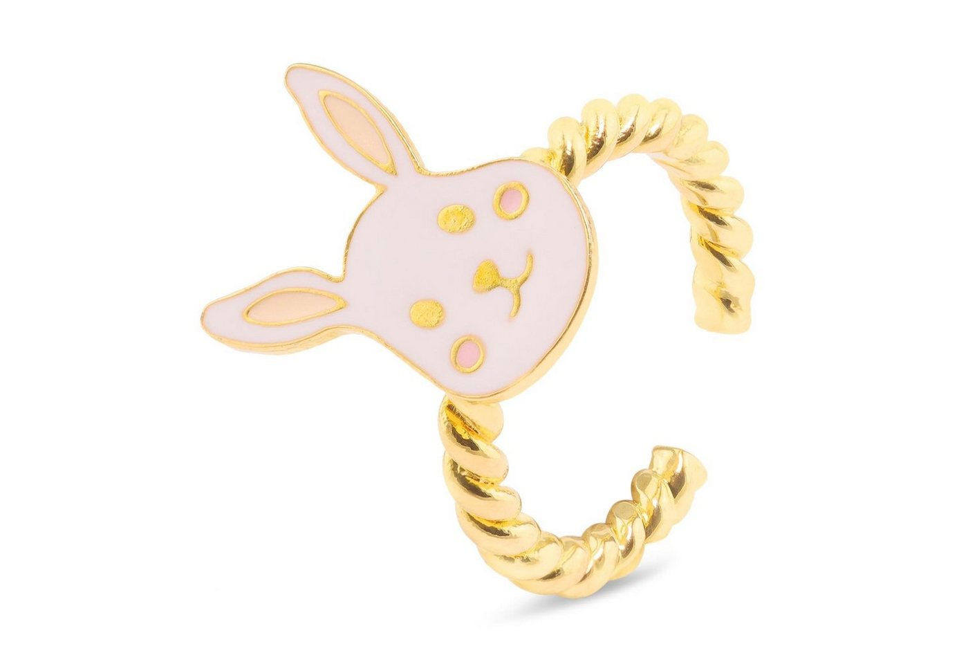 Monkimau Silberring Hasen Ring vergoldet von Monkimau