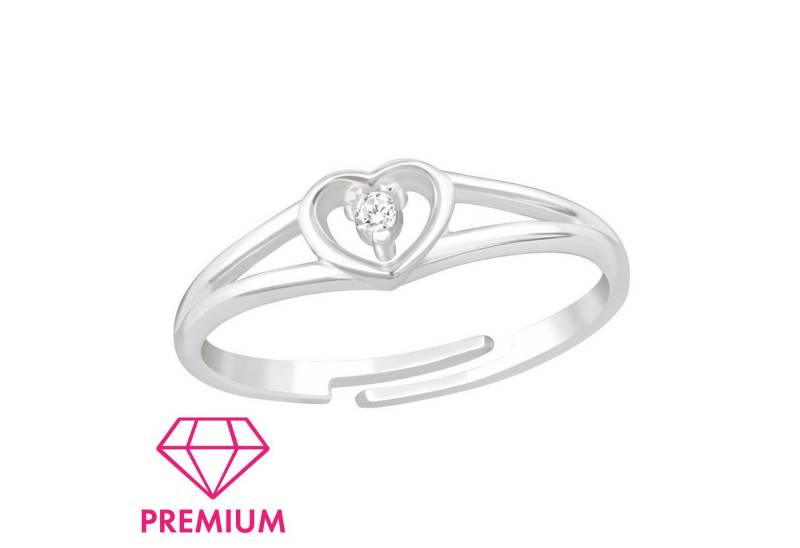 Monkimau Silberring Herz Kinder Premium Ring 925 Silber Geschenk - Größe 2,5 von Monkimau