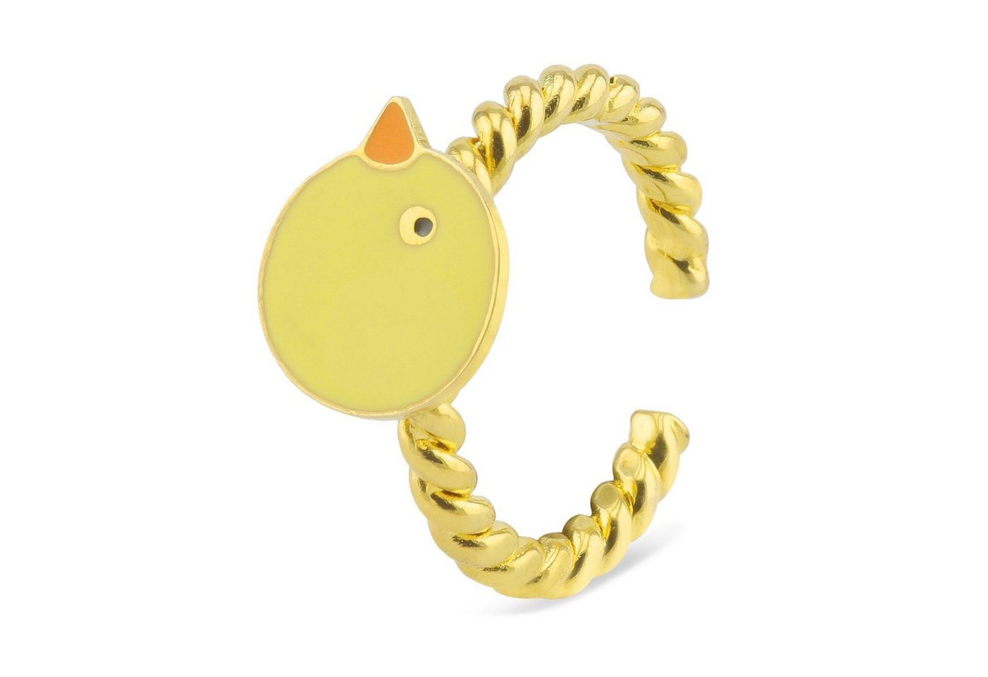 Monkimau Silberring Huhn Ring vergoldet von Monkimau