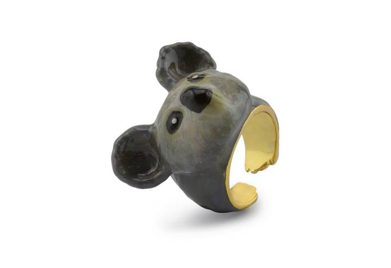 Monkimau Silberring Koala Ring vergoldet von Monkimau