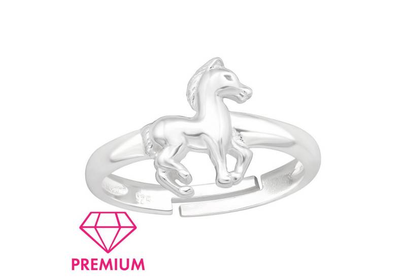 Monkimau Silberring Pferde Kinder Premium Ring 925 Silber Geschenk - Größe 4 von Monkimau