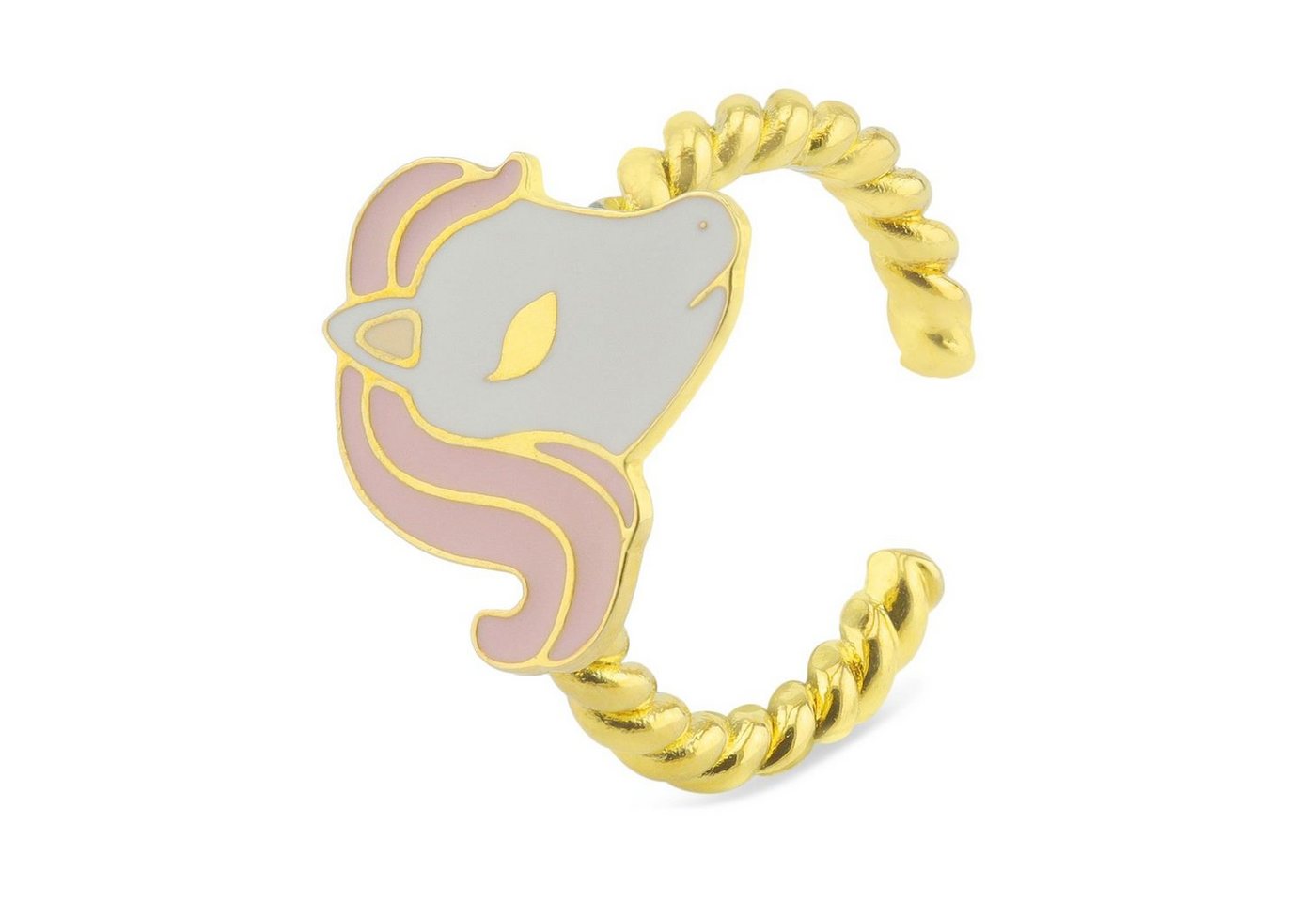 Monkimau Silberring Pferde Ring vergoldet von Monkimau