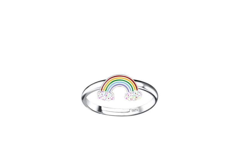 Monkimau Silberring Regenbogen Kinder Ring 925 Silber von Monkimau