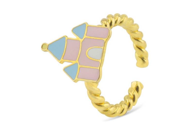 Monkimau Silberring Schloss Ring vergoldet von Monkimau