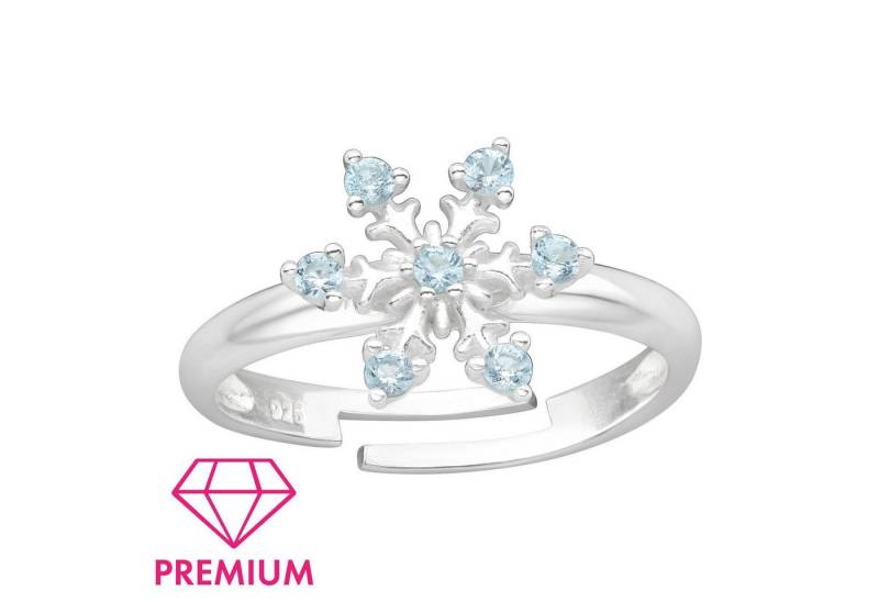 Monkimau Silberring Schneeflocke Kinder Premium Ring 925 Silber - Größe 2,5 von Monkimau