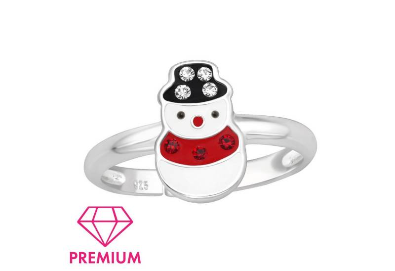 Monkimau Silberring Schneemann Kinder Premium Ring 925 Silber - Größe 4 von Monkimau