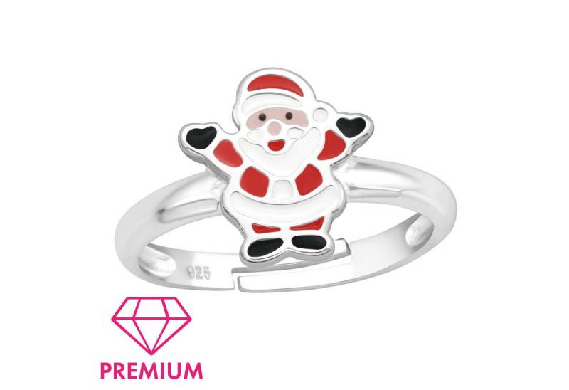 Monkimau Silberring Weihnachtsmann Kinder Premium Ring 925 Silber - Größe 4 von Monkimau