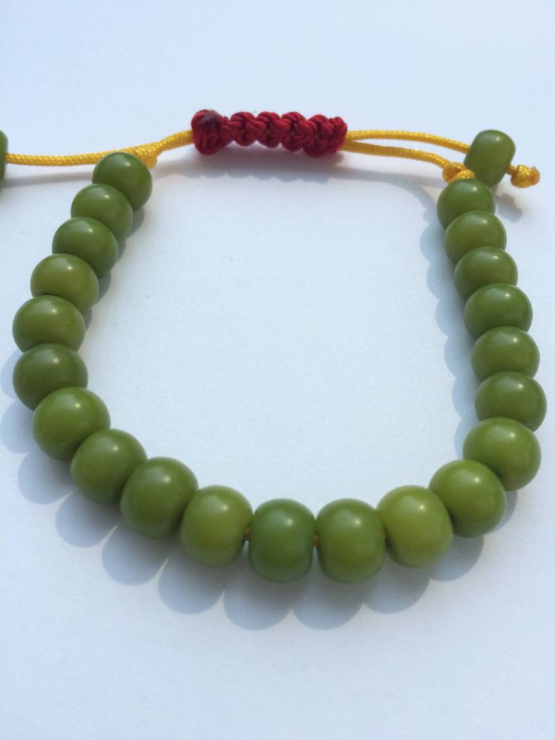 Grüne Bodhi Samen Verstellbare Mala Armband Yoga Meditation Wurzel von MonksJoy