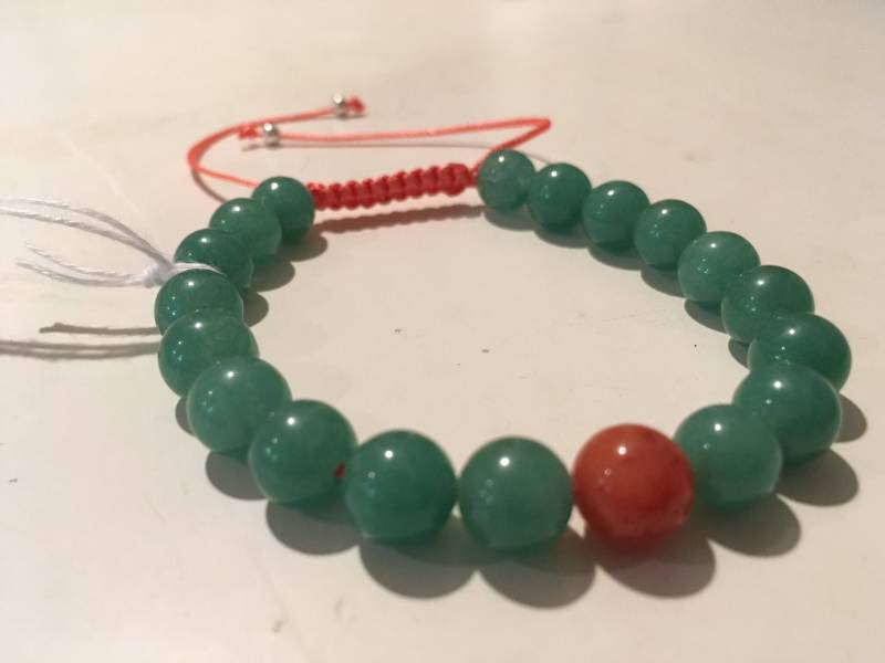 Grünes Und Rotes Aventurin Mala Armband Mit Verstellbarem Knoten. Achtsamkeit Sgift Für Einen Freund Grünes Und Rotes Aventurin Mala Armband Mit Verstellbarem Knoten. Achtsamkeit Sgift Für Einen Freund von MonksJoy