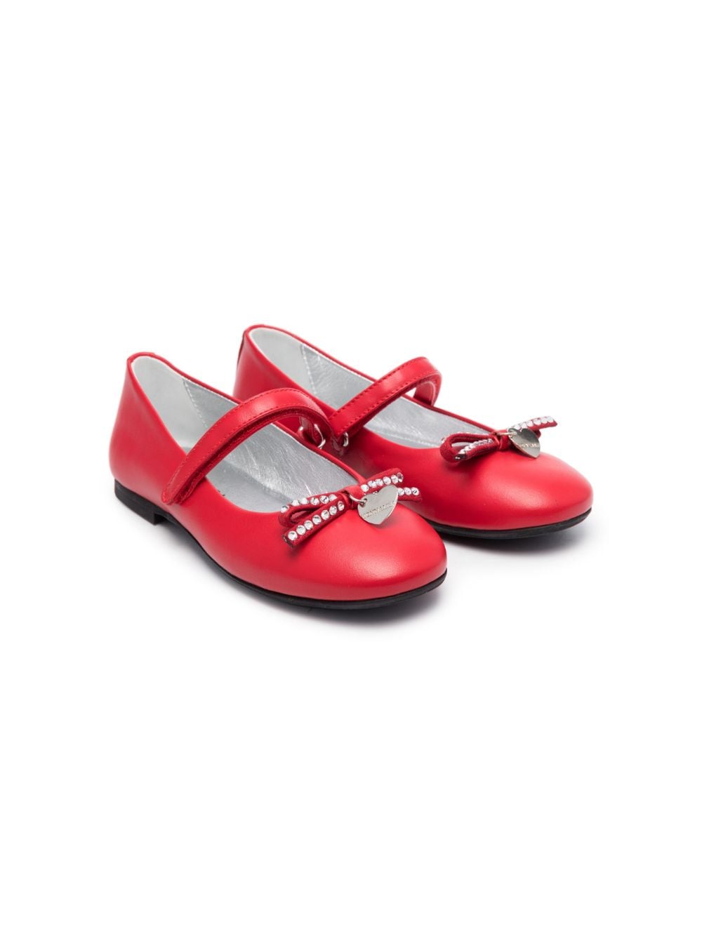 Monnalisa Ballerinas mit Kristallen - Rot von Monnalisa