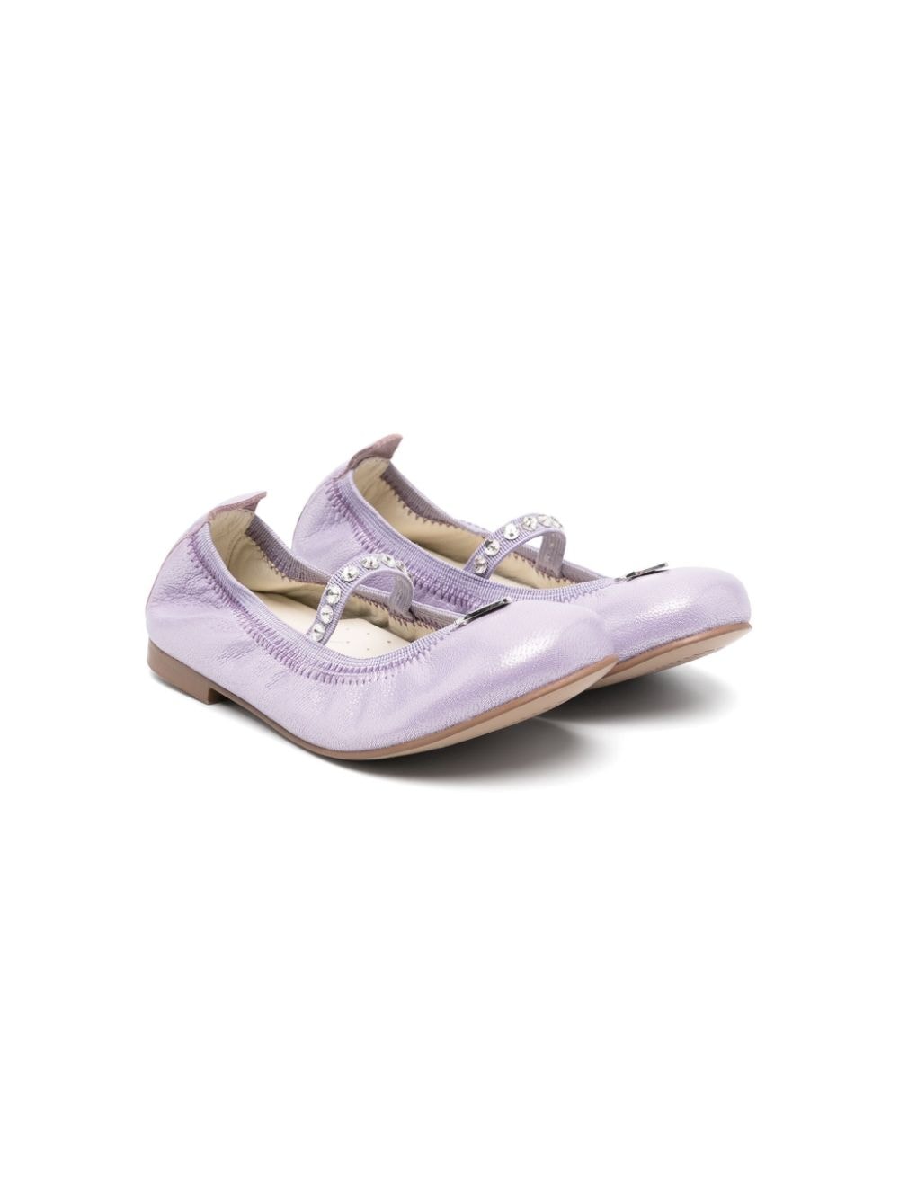 Monnalisa Ballerinas mit Kristallen - Violett von Monnalisa