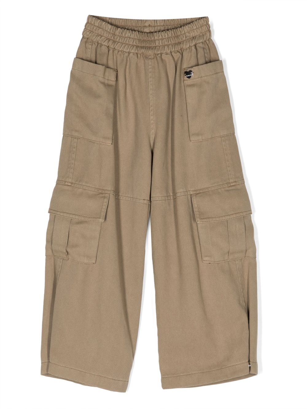 Monnalisa Cargohose mit weitem Bein - Braun von Monnalisa