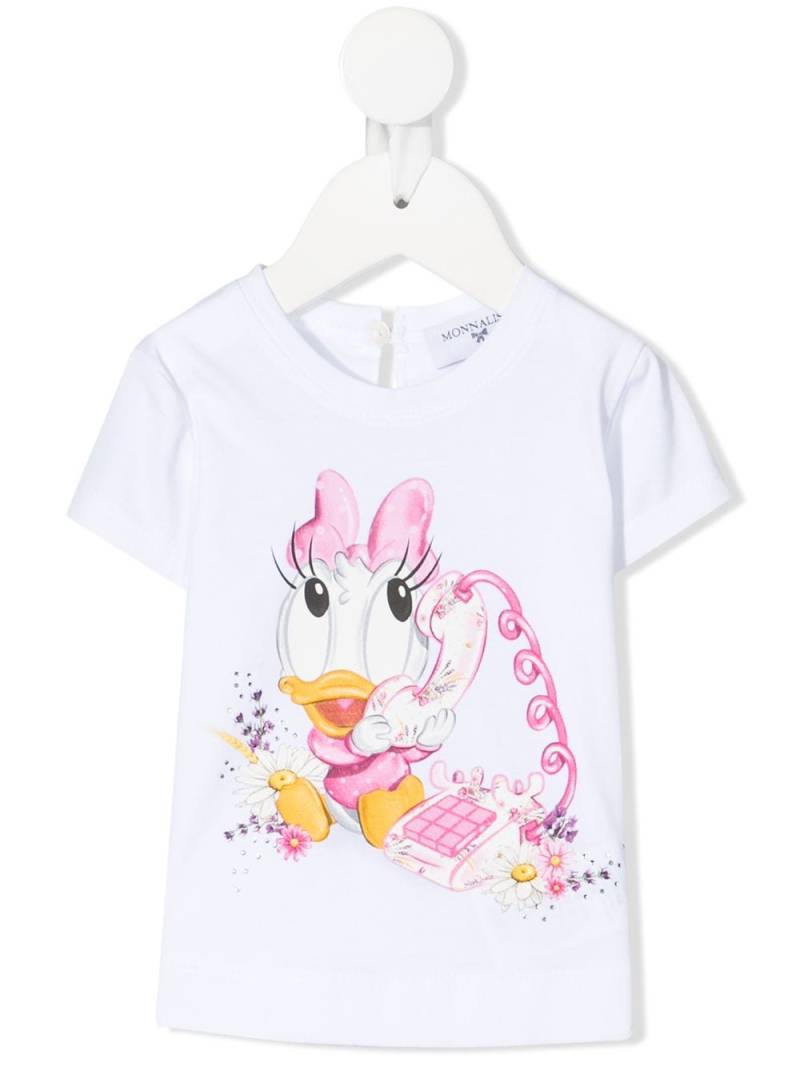 Monnalisa T-Shirt mit Daisy-Print - Weiß von Monnalisa