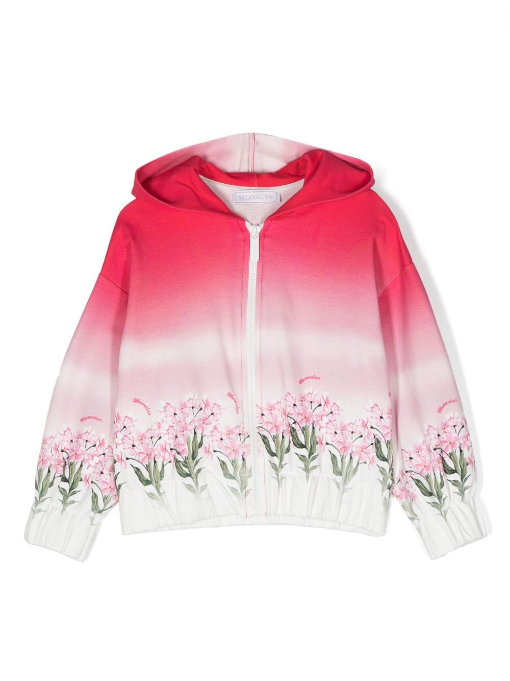 Monnalisa Hoodie mit Blumen-Print - Weiß von Monnalisa