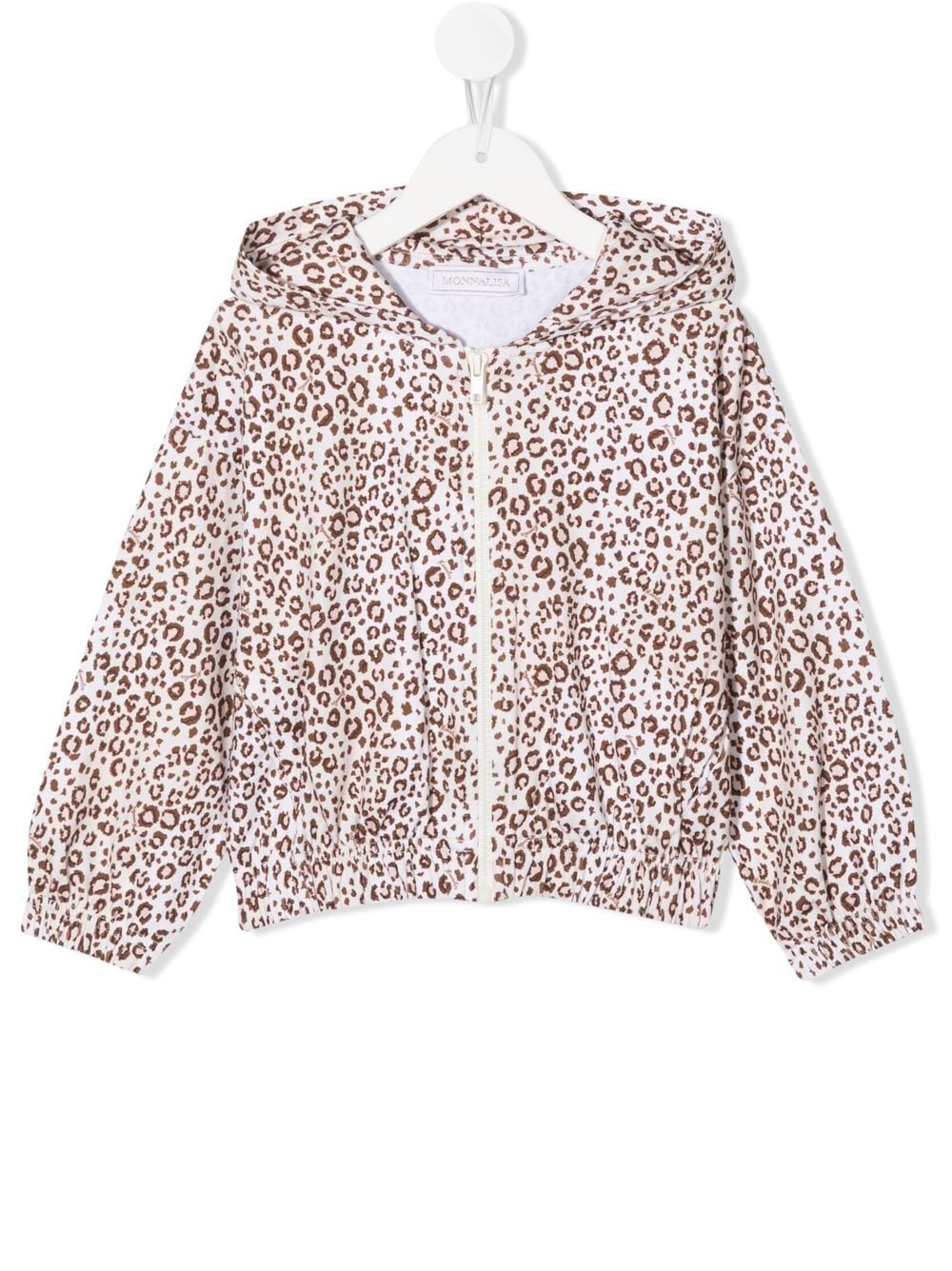 Monnalisa Kapuzenjacke mit Leoparden-Print - Nude von Monnalisa