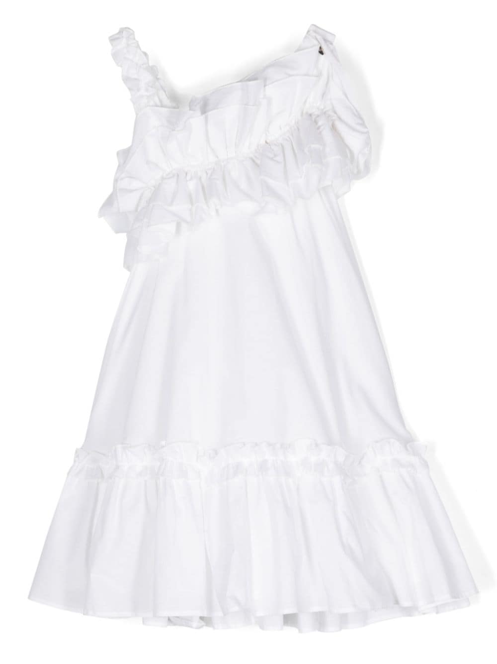 Monnalisa Kleid mit Rüschen - Weiß von Monnalisa